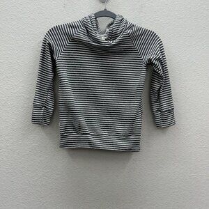 Childhoods Trademark Gray White Stripe Pullover Hoodie Sweatshirt Kids size 8/9